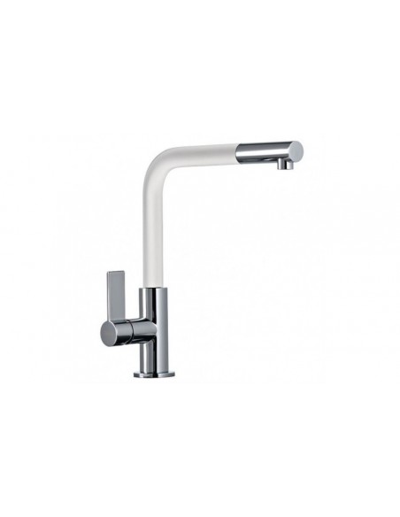 Clearwater Auriga White Spray Pull Out Kitchen Tap Chrome Side Lever AUR2CP