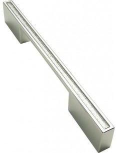Glitter Door Handle "D" Bar Chrome 160mm Centres x 198mm Length 11022253 2