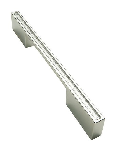 Glitter Door Handle "D" Bar Chrome 160mm Centres x 198mm Length 11022253