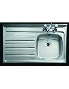 Sit-Lay On Roll Front Kitchen Sinks Stainless 1.0 Bowl 600mm Depth 2