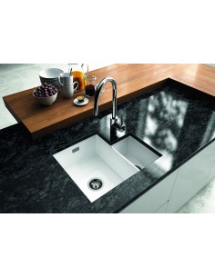Thomas Denby Metro Ceramic 1.3 Kitchen Sink Inset Or Undermount White MET1010W 2
