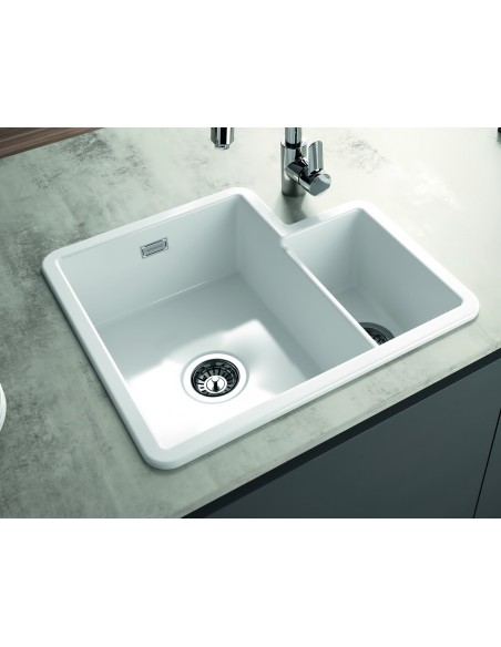 Thomas Denby Metro Ceramic 1.3 Kitchen Sink Inset Or Undermount White MET1010W