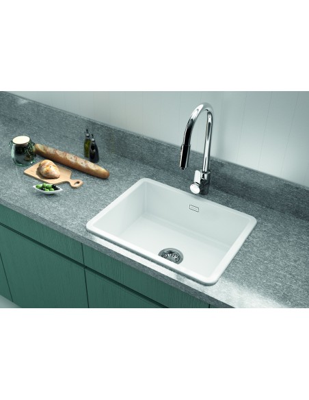 Thomas Denby Metro Large Kitchen Sink Ceramic White Top Or Undermount MET1050W