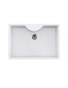 Thomas Denby Legacy 600mm Kitchen Butler Sink White Ceramic Tap Ledge LEG600T 2