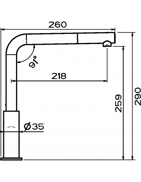 Clearwater Auriga Pull Out Spray Kitchen Tap Black Brushed Side Lever AUR3BN