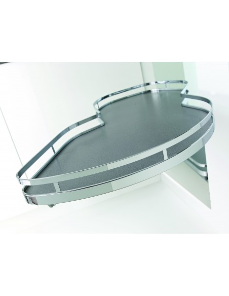 500mm Kessebohmer LeMans Style Kitchen Corner Carousel Chrome KAS2LM500SC