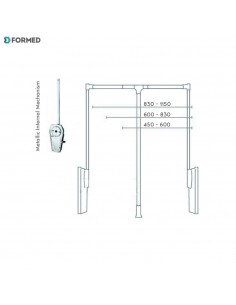 Pull Down Wardrobe Rail Clothes Internal Lift System 830-1150mm 25Kg H67-103 2