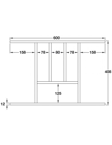 Oak Cutlery Drawer Insert Tray 400-1000mm Cut-To-Size Wooden Kitchens 55027406