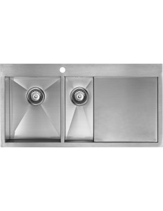 ZENDUO6 I-F Kitchen Sink 1.5 Bowl 1.5mm Stainless Steel Inset SALE ZD/6/IF/S/BBL/038