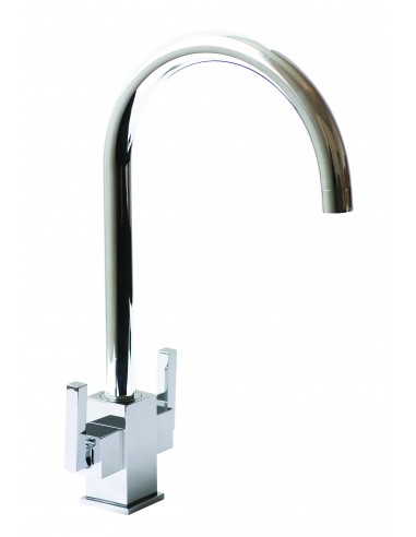 18/10 Ruscello Square Body Twin Lever Kitchen Tap