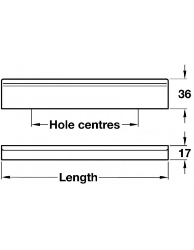 Curve Edge Profile Handle Finger Pull, Matt Black