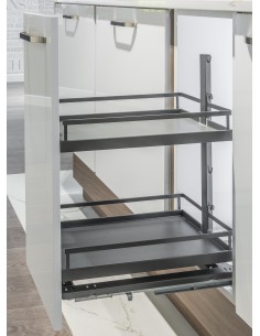 Kessebohmer 300mm Base Unit Pull-Out Kitchen Double Storage Anthracite KSABP300A