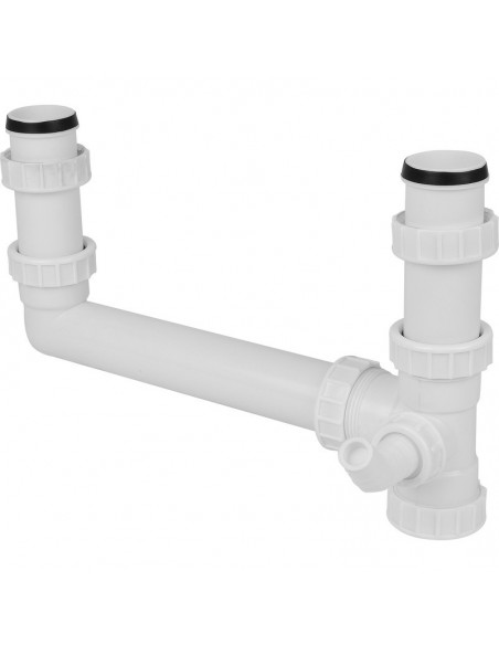 Kitchen Sink Plumbing Kit 1.5 OR 2.0 Bowls x1 Appliance Spigot White DMPK2