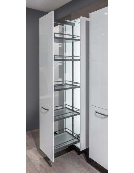 400mm Kessebohmer Anthracite Larder Kitchen Tall Dispensa KSALF400FEA
