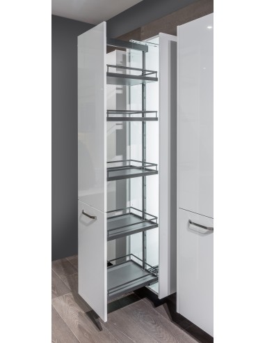 500mm Kessebohmer Tall Larder Pull Out Solid Anthracite Dispensa KSALF500FEA