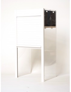 800mm Tambour Door White Satin Shutter Vertical Roller 1450mm High TMBFW80 2