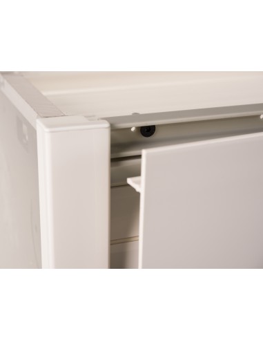 1000mm Tambour Door White Satin 1450 High Shutter Vertical Roller TMBFW100