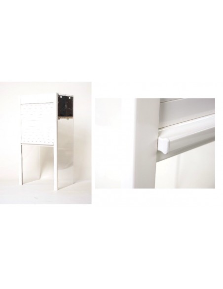 1450 x 1000mm Tambour Door Kit White Gloss Shutter