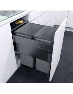 500mm Kitchen Waste Bin VS Envi Space Pro XX 70L 515mm Depth Double 50344303