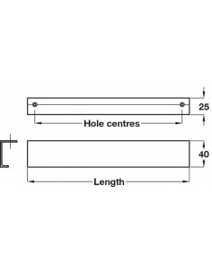 Trim Profile Door Handles Brushed 128 Or 256mm Centres 2