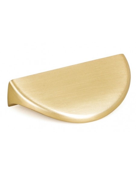 Nick Brushed Brass Door Handle, Finger pull door hardware for cabinets, 32/160mm centres