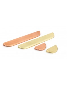 Nick Brushed Brass Door Handle, Finger pull door hardware for cabinets, 32/160mm centres 2