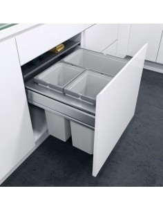 600mm Vauth-Sagel Waste Bin Triple Containers 53L VS Envi Fit Drawer 50317556