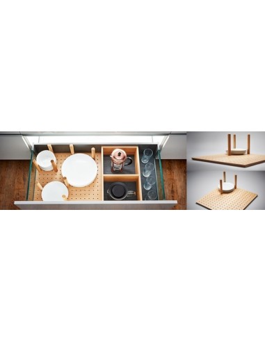 Drawer Oak Peg Board Plate Insert 600 To 1000mm Blum Antaro/Intivo etc