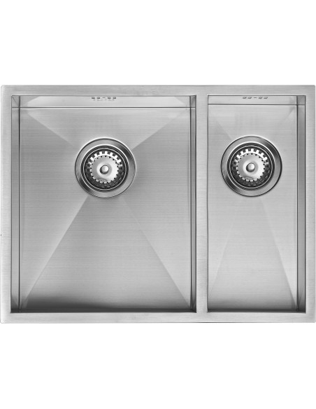 Zenduo 180/340 1.5 Bowl Kitchen Sink Flush/Under Fit No Drainer ZD/3418/U/S/022