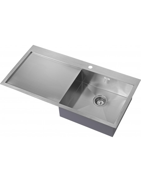ZENUNO 5I-F Kitchen Sink 1.0 Bowl 1.5mm Stainless Steel 1810 SALE Sink ZU/5/IF/S/BBR/026