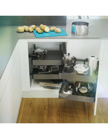 800mm VS Cor Fold Planero Lava Kitchen Swing Out Corner Storage 54813384/5