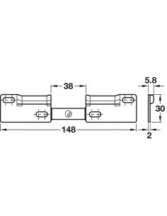 Libra Double Wall Hanger WP1 Plate Use With Concealed Cabinet Hanger 29041990 2