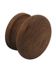 Smoke Oak Wooden Door Knob Handle 45mm Or 55mm Dia