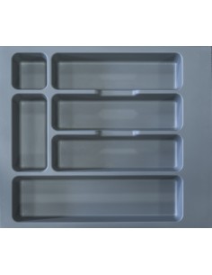 500mm Kitchen Cutlery Insert 397 to 451mm Width Matt Grey 2