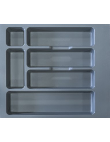 500mm Kitchen Cutlery Insert 397 to 451mm Width Matt Grey