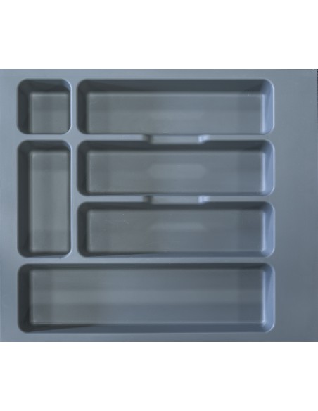 500mm Kitchen Cutlery Insert 397 to 451mm Width Matt Grey