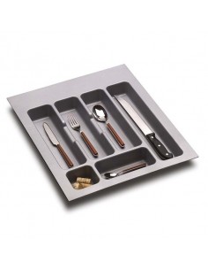 600mm Kitchen Cutlery Insert 497 to 551mm Width Matt Grey 2