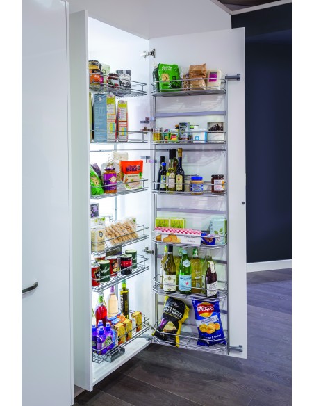 600mm Tandem Kitchen Larder 1700mm Kessebohmer Silver Classic Six Tier KTLF600SILV