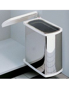 Hailo Uno Waste Bin 18L Side Mount Stainless Steel 450mm Auto Open Lid 50262014 2