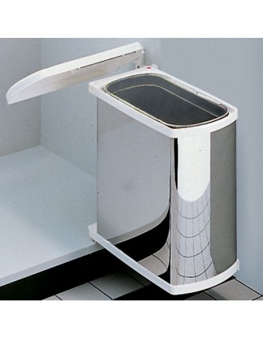Hailo Uno Waste Bin 18L Side Mount Stainless Steel 450mm Auto Open Lid 50262014