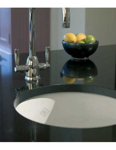 Shaws Classic Round Bowl Kitchen Sink Ceramic Inset / Under SCR0460