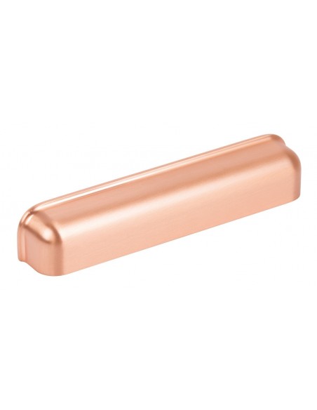 Brushed Copper Modern Cup Door Handle, 64/128mm Odessa