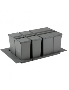 700/800mm Legrabox Kitchen Waste Drawer Bin 38L Gollinucci Triple Tubs 9XL/800-GY