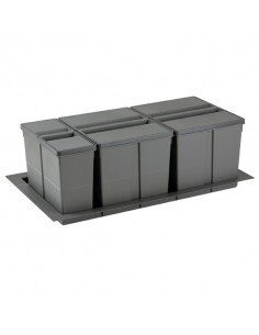 900mm Legrabox Kitchen Waste Drawer Bin Trio Containers Gollinucci 49L 9XL/900-GY
