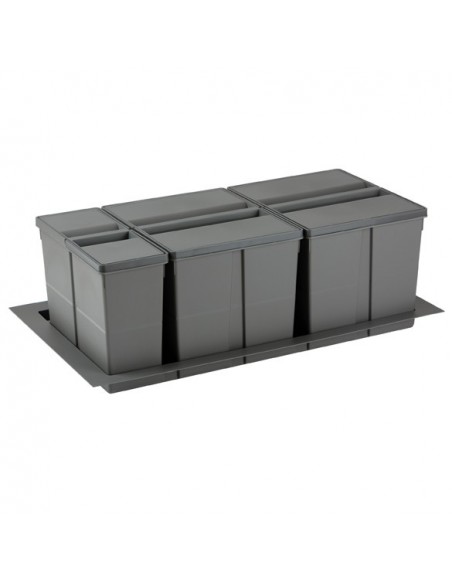 900mm Legrabox Kitchen Waste Drawer Bin Trio Containers Gollinucci 49L 9XL/900-GY