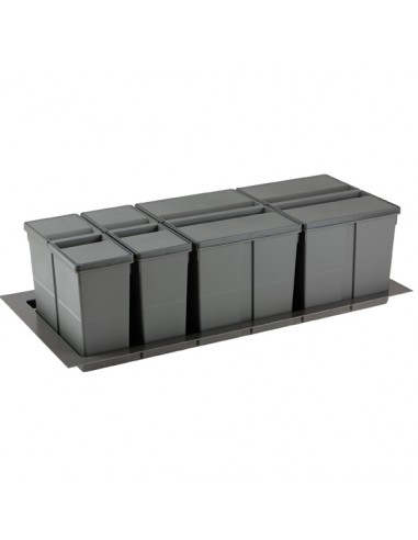 1000mm Legrabox Waste Bin Kitchen Drawer 58L Gollinucci Quad Tubs 9XL/1000-GY