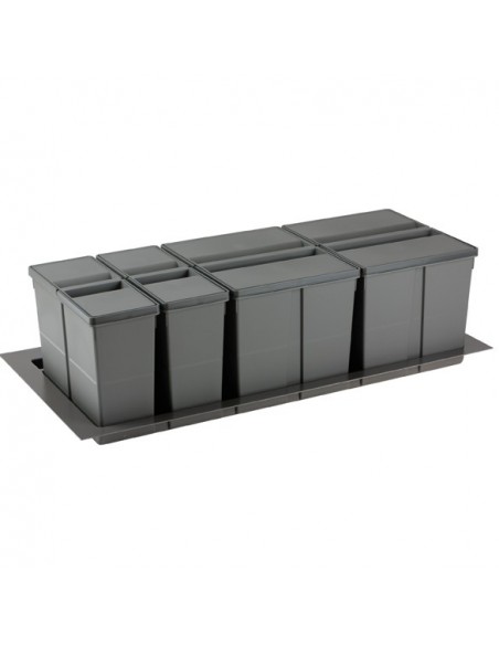 1000mm Legrabox Waste Bin Kitchen Drawer 58L Gollinucci Quad Tubs 9XL/1000-GY