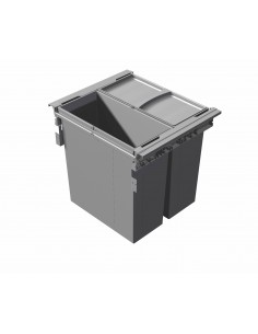 600mm Waste Bin Blum Runners 84L Kitchen Pull Out Double Containers 560/6050-GY