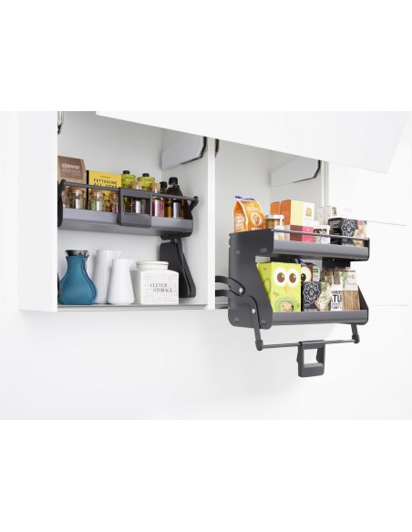 600mm Kessebohmer iMove Kitchen Double Wall Pull Down Anthracite KIMOVE600DA