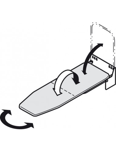 Ironfix Ironing Board Wall-Mount Swivel 180° Kitchens / Utility Room 56866723